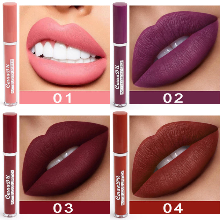 Wasserfeste, matte Lipsticks (Set mit 10 Farben)